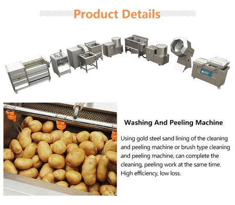 200 KG Per Hour Semi Automatic French Fries Line Suitable for Food Machine Manufacture