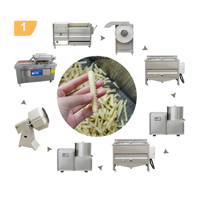 Food Grade 304 Stainless Steel French Fry Machine for Custom Made Fries 100kg Per Hour