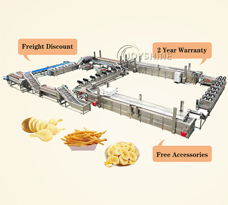 Automatic Corn Chips Production Line with Frozen French Fries Processing Machine