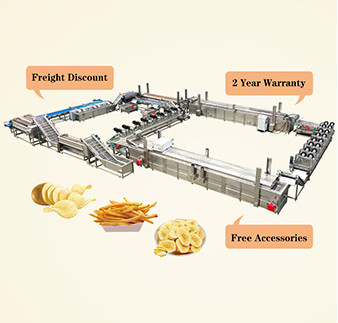 Automatic Corn Chips Production Line with Frozen French Fries Processing Machine