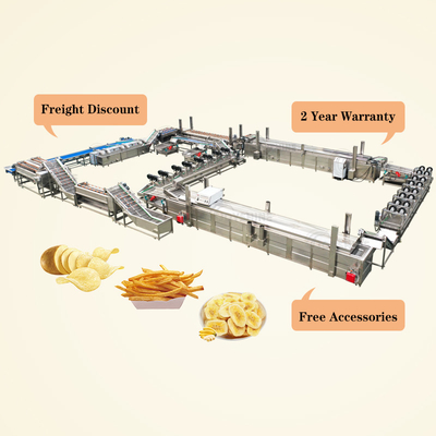 Custom Made French Fries Making Machine with 100kg/h Capacity and Customizable Voltage