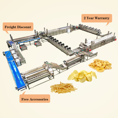 Custom Made French Fries Making Machine with 100kg/h Capacity and Customizable Voltage