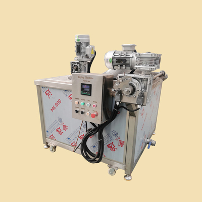LNG Gas Heated Round Pot Type Industrial Batch Fryer with Automatic Stirring Device
