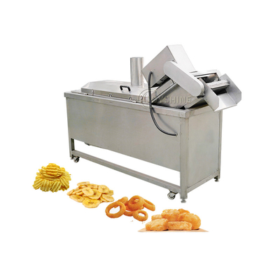 Food Grade 304 Stainless Steel Automatic Deep Fryer For Potato Finger Chips And Dough