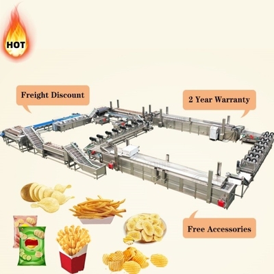 Farms SUS304 French Fries Banana Chips Potato Chips Making Machine for Big Production