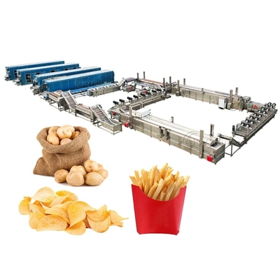 Automatic Snack French Fries Production Line Food Industry Fresh Chips Making Machine