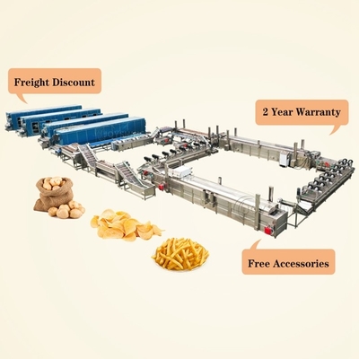 Automatic Snack French Fries Production Line Food Industry Fresh Chips Making Machine