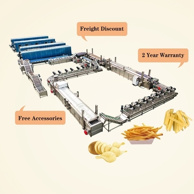 Automatic Snack French Fries Production Line Food Industry Fresh Chips Making Machine