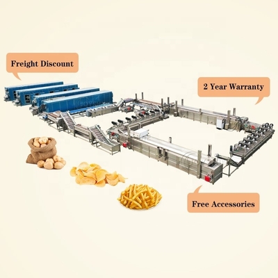 Farms Fried Cassava Potato Chips Production Line with 2-3mm Banana Chips Thickness