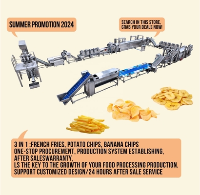 Customized Fully Automatic Potato Chips Making Machine for Potato Processing Industry