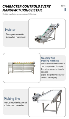 Advanced Snack Food Production Line for Fresh Frozen French Fries Sticks 2 KG Capacity