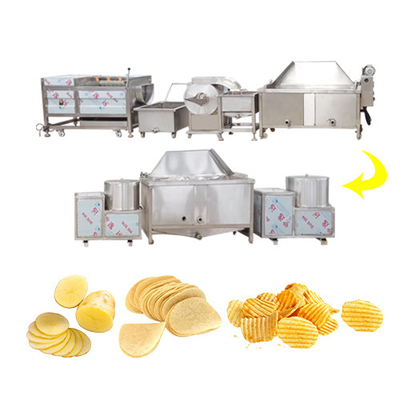 Machinery Function 5500 KG Semi-automatic French Fries Production Line for Potato Chips