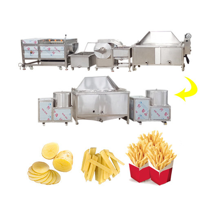 Machinery Function 5500 KG Semi-automatic French Fries Production Line for Potato Chips