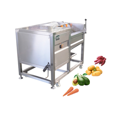 220V 380V Wool Roller Cleaning And Peeling Machine For Root Vegetables Wash