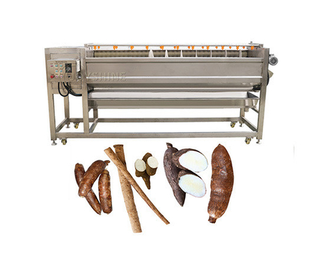 Automatic Diamond Spiral Shaft Carrot Potato Cleaning Peeling Machine for Industrial