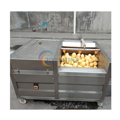 Large Capacity Brush Type Cassava Carrot Fresh Ginger Automatic Potato Peelers