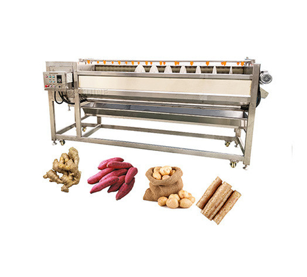 Automatic Diamond Spiral Shaft Carrot Potato Cleaning Peeling Machine for Industrial
