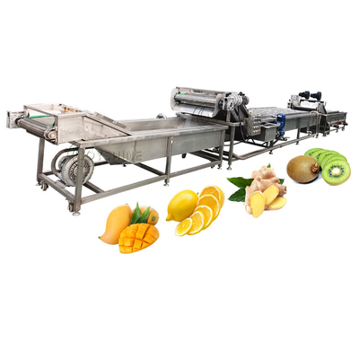 Hotels 2000kg/H Bubble Washing Machine For Industrial Avocado And Strawberry Cleaning