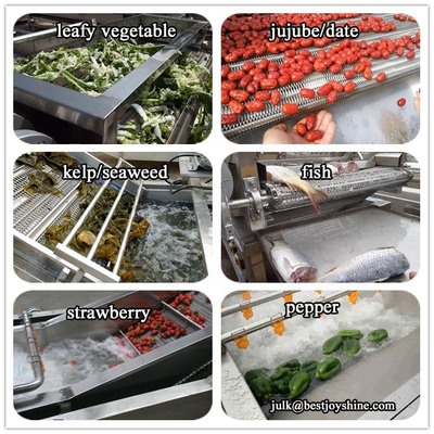 Hotels 2000kg/H Bubble Washing Machine For Industrial Avocado And Strawberry Cleaning