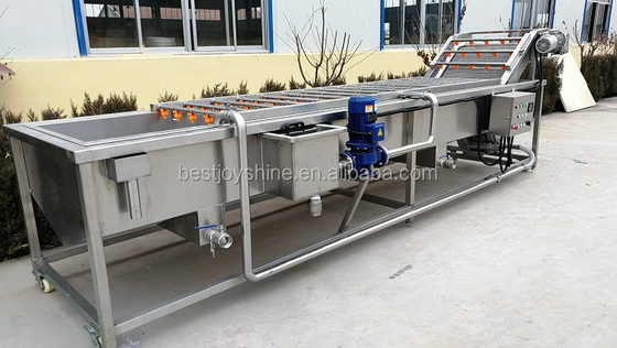Hotels 2000kg/H Bubble Washing Machine For Industrial Avocado And Strawberry Cleaning
