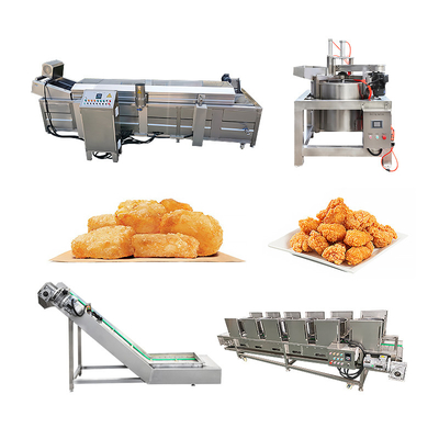 Multifunctional Frying Machine for Chicken Fish and Peanut Nuggets in Continuous Brat Line