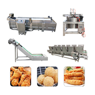 Multifunctional Frying Machine for Chicken Fish and Peanut Nuggets in Continuous Brat Line