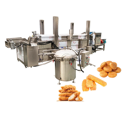 Home Automatic Continuous Belt Type Crispy Flour Slice Sheet Peanut Fryer Potato Chips Frying Machine