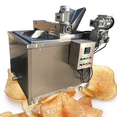 Long Working Life Chicken Wing Frying Batch Fryer with Gas Heating and PLC Control Panel