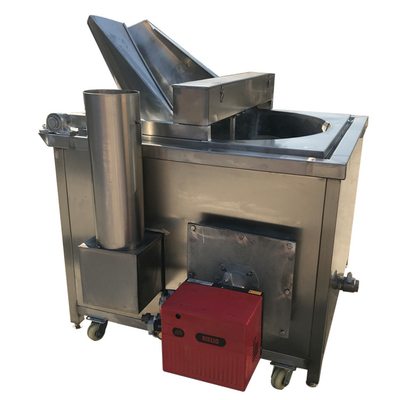 Long Working Life Chicken Wing Frying Batch Fryer with Gas Heating and PLC Control Panel