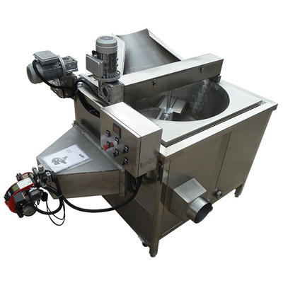 Long Working Life Chicken Wing Frying Batch Fryer with Gas Heating and PLC Control Panel
