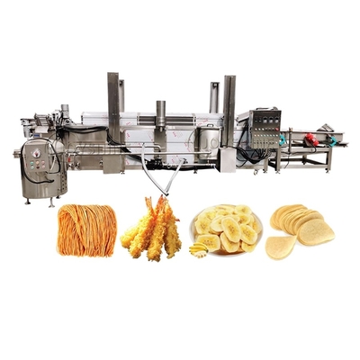 Electric Gas Powered Industrial Continuous Fryer Machine With Automatic Temperature Control