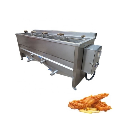 2200*800*950mm Stainless Steel Fish and Potato Chips Frying Machine for Belgian Frying