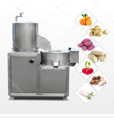 Cassava Carrot 750kg/H 1.1kw Potato Peeling Machine Vegetable Peeler
