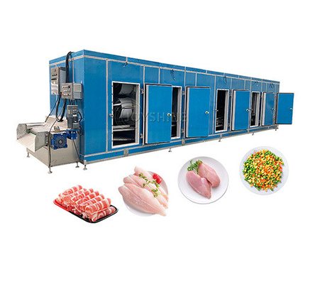 Frozen Vegetables Processing Line Tunnel Freezer 1000kg/H Chicken Freezer