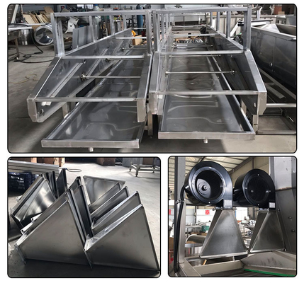 Industrial Mesh Belt Vegetable Dewatering Air Drying Line With 420KG Capacity