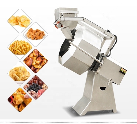 CE Certification Octagonal Snack Food Flavoring Machine For Caramel Popcorn