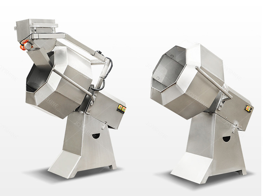 CE Certification Octagonal Snack Food Flavoring Machine For Caramel Popcorn