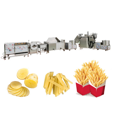 Machinery Function 5500 KG Semi-automatic French Fries Production Line for Potato Chips