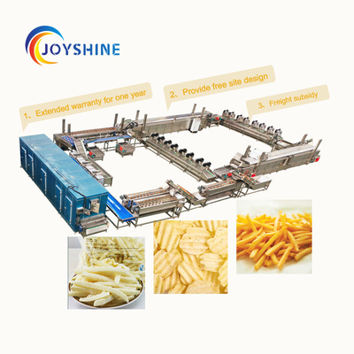 Frozen Fries Processing Plant with Easy-to-Operate Fried Potato Chips Production Line
